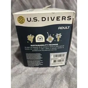 U.S. Divers Redondo DX Adult Snorkel Mask Navy Coral Anti Fog Easy Adjust