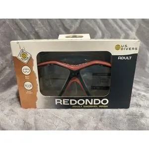 U.S. Divers Redondo DX Adult Snorkel Mask Navy Coral Anti Fog Easy Adjust