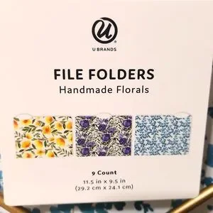 UBRANDS Beautiful Floral File Folders