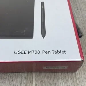 Ugee Drawing Pen Tablet M708 W/ Battery-Free Stylus New