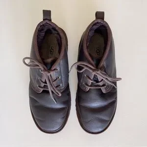 Ugg Boots Neumel Shearling Chukka Lace Leather Casual Comfort Winter Brown 10