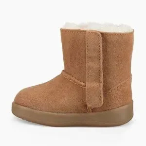 UGG I KEELAN Boot Infant 0/1 Chestnut Suede Shoes Fur Lined Winter Boots NEW