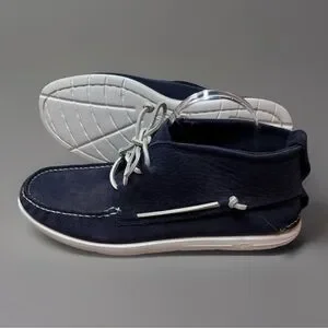 UGG LEATHER BOAT SHOES SZ 12 MENS BEACH MOC CHUKKA MOCCASIN LOAFERS NAUTICAL EUC
