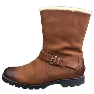 UGG Women’s Glendale Brown Leather Shearling Lined Boot Size US 9