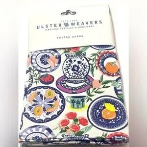 Ulster’s Weavers Mediterranean Plates Cotton Apron New