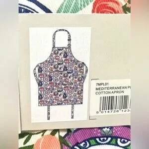 Ulster’s Weavers Mediterranean Plates Cotton Apron New
