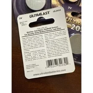 Ultralast UL2032 UL2032 CR2032 Lithium Watches Car Security Calculator
