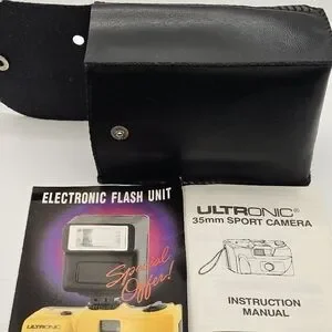 Ultronic Focus Free 35MM Camera NOS Case And ManualsU