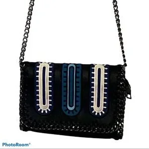UNBRANDED Falabella Zigarette INSPIRED Crossbody Leather Denim Embroidered Bag