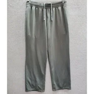 Under Armour Men Activewear Track Pants XL Gray Straight Drawstring 31" Inseam