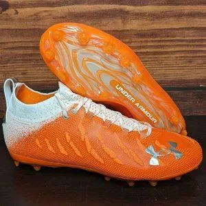 Under Armour Spotlight Lux MC LE Men 14 Orange White football cleats 3023959-112