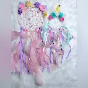 Unicorn And Floral Dreamcatcher Set For Kids