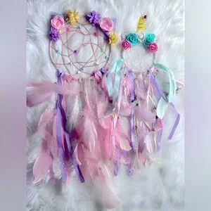 Unicorn and Floral Dreamcatcher Set for Kids