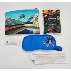 United Airlines Ua Body Hawaii Travel Set Toiletry Bag Diamond Head