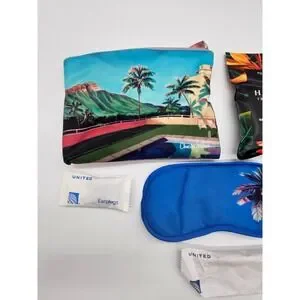 United Airlines Ua Body Hawaii Travel Set Toiletry Bag Diamond Head