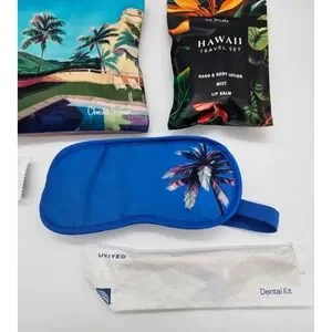 United Airlines Ua Body Hawaii Travel Set Toiletry Bag Diamond Head