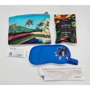United Airlines ua body Hawaii Travel Set Toiletry Bag Diamond Head