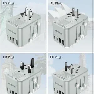 Universal Travel Adapter 70W GaN International Power Adapter 3‎ USB-C & 2 USB