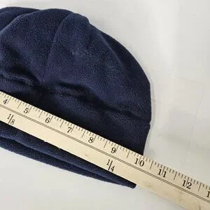 US Polo ASSN Beanie Toque Adult O/S Blue Knit Fleece Embroidered Pony Warm