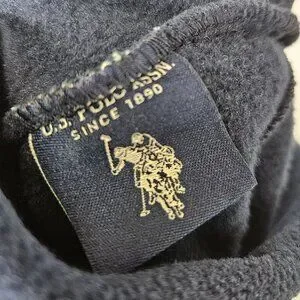 US Polo ASSN Beanie Toque Adult O/S Blue Knit Fleece Embroidered Pony Warm