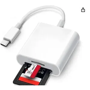 USB C CARD READER For iPhone Mac iPad 2in1 And Samsun Android Capabilities