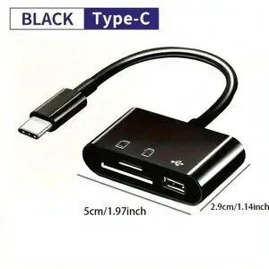 USB-C SD Card Reader Adapter For Android Apple MacBook Phones Cameras SDHC New