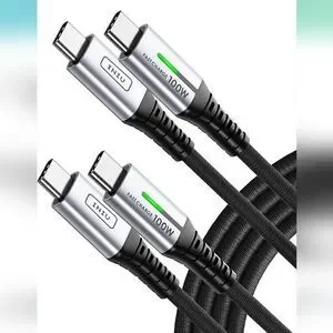 USB C to USB C Cable INIU 100W [2-Pack 6.6ft] PD 5A Fast Charging