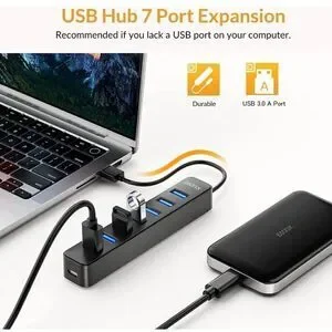USB Hub 3.0 7 Port USB Hub Splitter USB Hub For Laptop IMac Surface Pro