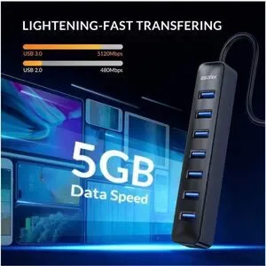 USB Hub 3.0 7 Port USB Hub Splitter USB Hub For Laptop IMac Surface Pro