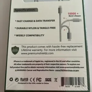USB Type - C Cable For Fast Charging - 10 Ft. - Sealed