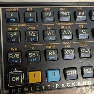 Used RARE Vintage HP-12C Financial CALCULATOR W/ ORIGINAL CASE & MANUAL USA Made