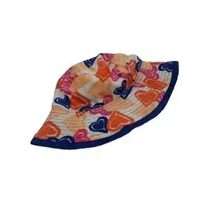 UV Skinz Child’s Reversible Sun Hat Blue And Orange Hearts