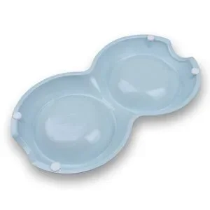 Van Ness Pets EcoWare Double Dish Cat Bowl Whisker Friendly Feeder
