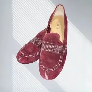 Vaneli Women's Burgundy Suede Loafers size 9.5