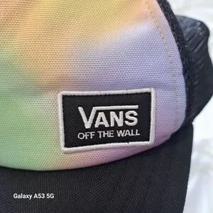 Vans Off The Wall Trucker Hat Tie Dye Style Mesh Back Adjustable Snapback Cap