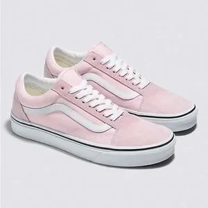 VANS Old Skool Shoe Classic Lace-Up Sneaker Blush Mauve Pink/White Size 8.5