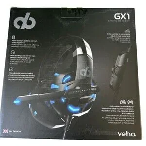 Veho Alpha Bravo GX-1 Wired Gaming Headset Multi Platform Black NEW In Box