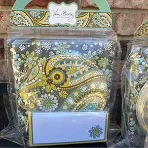 Vera Bradley 2 Happy Hour Sets Lemon Parfait New Napkins Coasters Place-cards