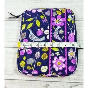 Vera Bradley E-Reader Floral Nightingal Tablet Sleeve Retired Navy Blue