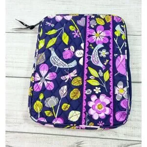 Vera Bradley E-Reader Floral Nightingal Tablet Sleeve Retired Navy Blue