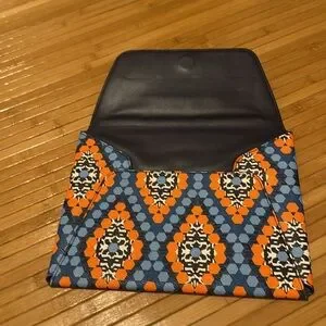 VERA BRADLEY Envelope Marrakesh Beads Faux Leather Flap 10"x8" Tablet Case Blue