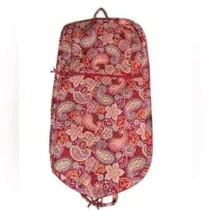 Vera Bradley garment bag in raspberry fizz