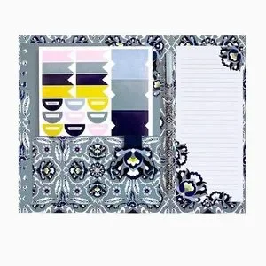 Vera Bradley Planner Accessory Pack Stickers Plaza Tile Floral Gray Purple NWT