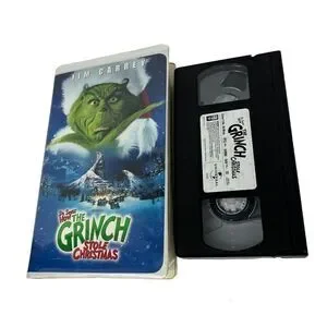 VHS Video Dr. Seuss How The Grinch Stole Christmas Live Action Movie Jim Carrey