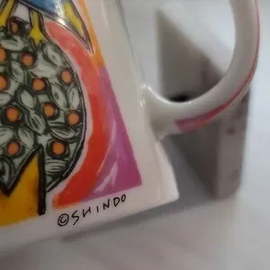 Vibrant Colorful Birds Art Mug By Artist Keiko Shino