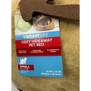 Vibrant Life Cozy Hideaway Reindeer Pet Bed