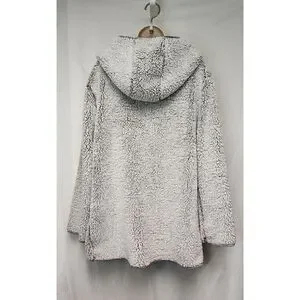 Victoria's Secret Fleece Gray Open Hooded Jacket Size M/L