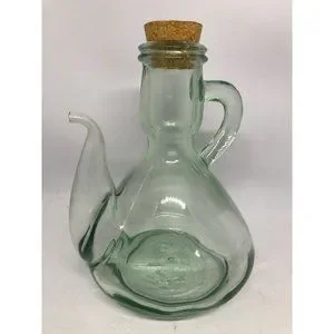 Vidrios San Miguel Vtg Oil Pitcher Recycled Art Glass Hand Made
