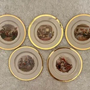 VILLETTA’S ART BY JOHN TRUMBULL SET OF 5 DECORATIVE PLATES