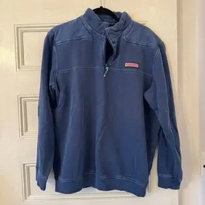 Vineyard Vines Blue Quarter Zip Shep Shirt Pullover